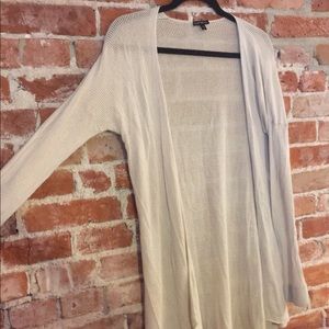 Low- high mesh cardigan